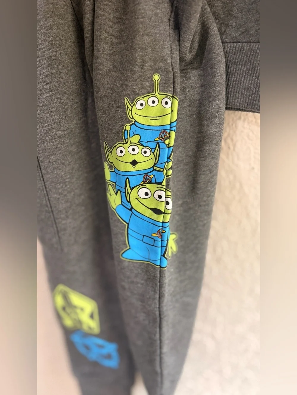 Disney Pixar Toy Story Grey Hoodie & Jogger Set - Buzz & Woody Graphics 4T